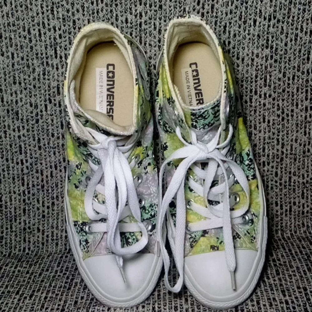 EUC Converse Rare Chuck Taylor All Star Floral Squares Hi Oxford 542558F - Picture 6 of 9